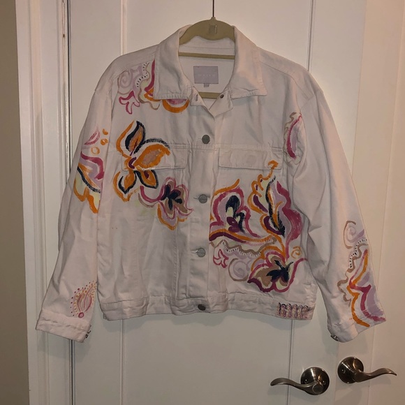 Urban Outfitters Jackets & Blazers - Urban Outfitters x Waven White Jean Jacket Size 10